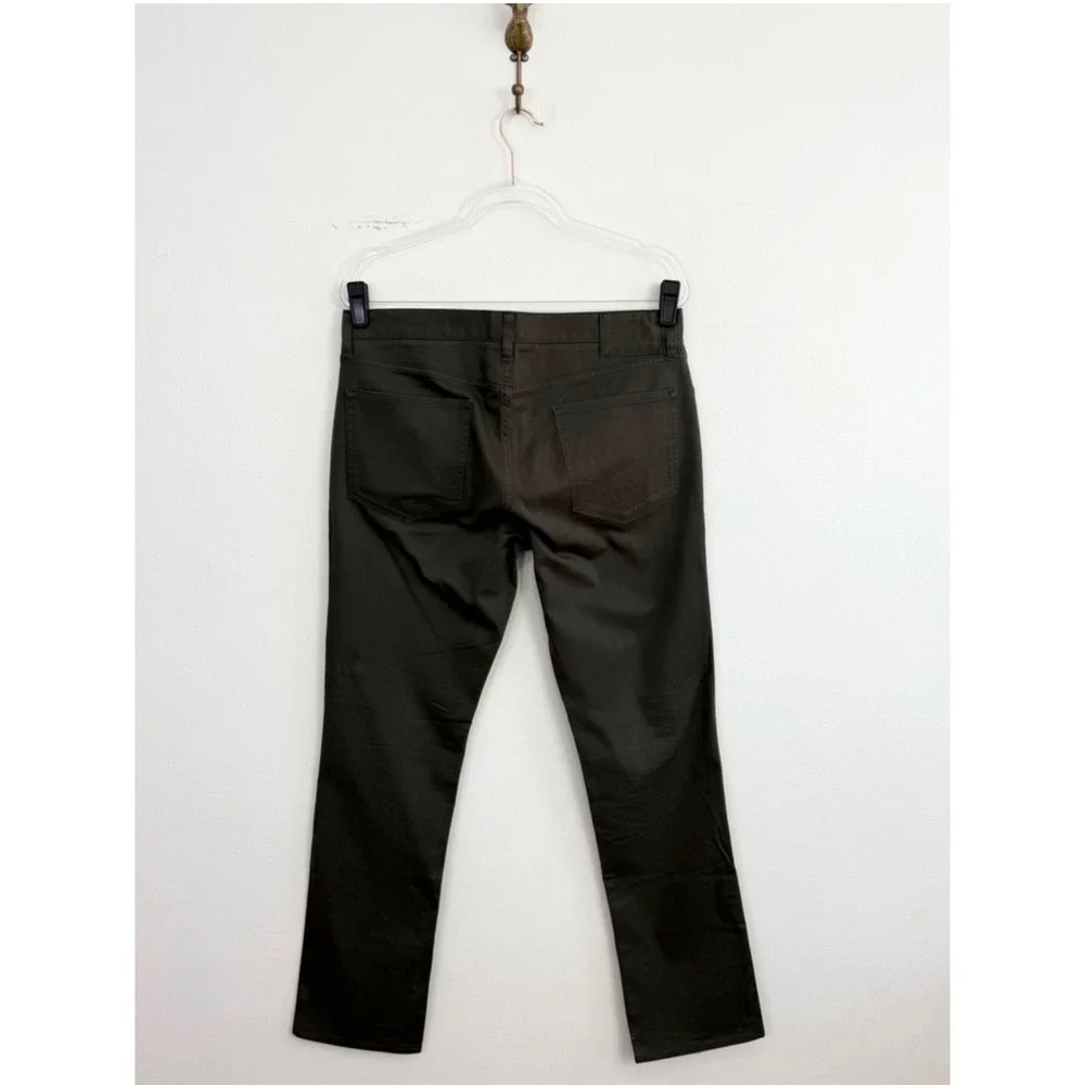 Vince Men's Olive Green Straight Leg Pants Minimalist Stretch Chino Size 32